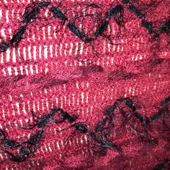 BURGUNDY PONCHO One Size - Picture 7 of 7